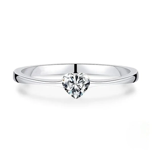 Anello A Cuore Rame Zirconia Brillante Proposta Fidanzamento Matrimonio Gioielli Eleganti Regalo Per Donne