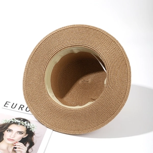 Canotier français classique en paille tissée à la main pour la protection solaire de plage d'été