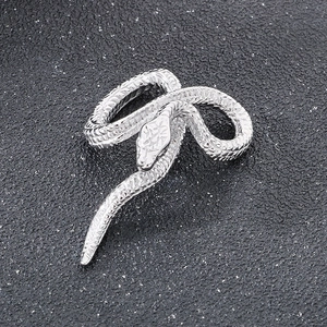 Vintage punk style silver snake pendant necklace made of high-quality titanium steel
