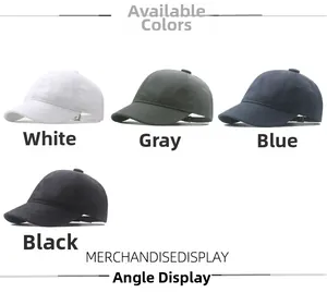Selection of quick-dry baseball caps in white, grey, blue, and black with metal buckle