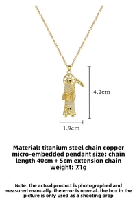 Detailed view of grim reaper pendant with dimensions 4.2cm by 1.9cm and titanium steel chain