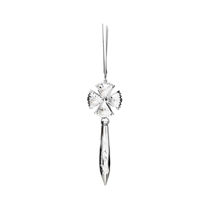 Clear acrylic snowflake and teardrop pendant ornament for Christmas tree decoration