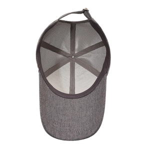Casquette de baseball en mesh gris foncé pour hommes avec visière longue et boucle réglable