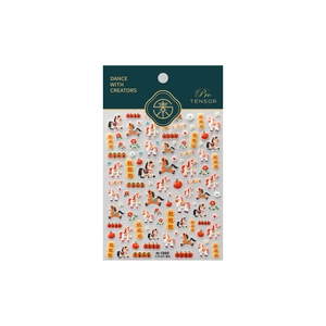 Cute pony nail art stickers with lucky charms and apple patterns in jelly texture
