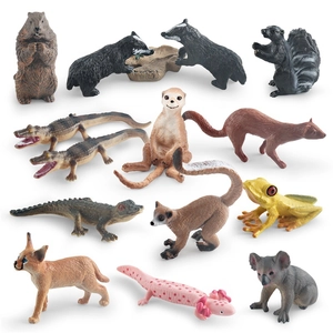 Figurine Di Animali Del Bosco Realistiche Modelli Di Fauna Selvatica PVC Plastica Miniatura Decorazione Da Scrivania Educativa Per Bambini