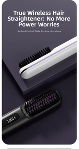 Detail showing the digital LED temperature display and sleek finish of the hair straightener