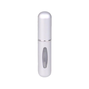 5ml silver refillable perfume atomizer spray bottle with transparent clear window