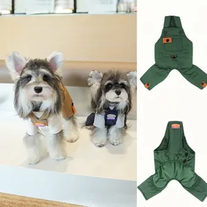 Haustier Overall Jumpsuit Polyester Warm Winddicht Verstellbare Taille Tasche Workwear Kleidung Für Hunde Katzen