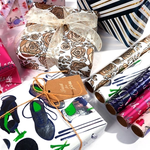 Assorted elegant gift wrapping paper rolls for Father's Day and Mother's Day