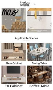 Close-up of digital print snowflakes on Christmas table runner for home decor