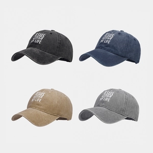 Berretto da Baseball con Stampa Jesus Saved My Life in Cotone Lavato Cappello Protezione Solare per Uomo Donna Casual Vintage Regolabile