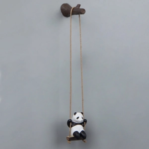 Detailed size and weight specs of creative 3D panda swing hanging ornament decoration