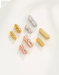Detailed collection of silver and gold magnetic jewelry clasps for DIY pearl necklaces