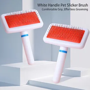 Pet Slicker Brush For Dogs And Cats Professional Grooming Comb With Stainless Steel Needles And Massage Tips For De-Shedding