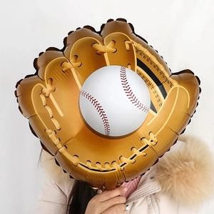 Baseball glove aluminum foil balloon for sports theme birthday party decorations