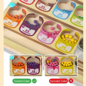 Magnetic Color Number Maze Montessori Educational Sorting Toy For Toddlers Wood Plastic Counting Matching Activity Board