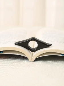 Supporto per pagine di libri in acrilico nero lucido per una comoda lettura a mani libere