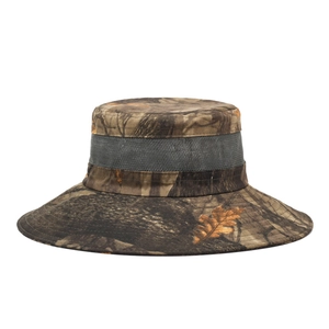 Men's outdoor camouflage fishing hat with breathable mesh and wide brim sun protection