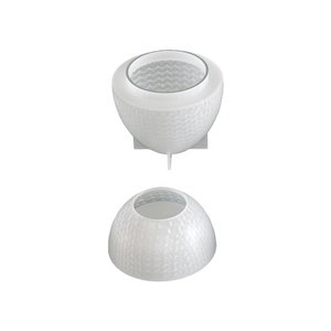 Egg-shaped resin silicone mold with woven texture for DIY easter candle making