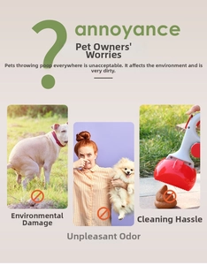 Detail showing the pet pooper scooper design for easy waste removal on outdoor grass