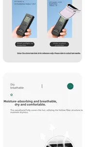 Comparaison détaillée montrant la protection UV de la visière solaire ouverte