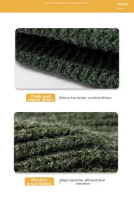 Macro detail of dark green sheep cashmere knit fabric showing high elasticity and warm texture
