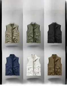 Detailansicht der sechs verschiedenen Farben für Herren Fleece-Gefütterte Arbeitswesten