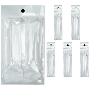 Set da 60 pezzi di unghie finte quadrate extra lunghe con tubi trasparenti inclusi