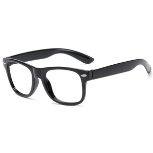 Monture de lunettes noire classique pour enfants avec rivets en argent pour garçons et filles