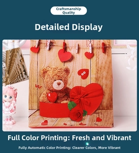 Detailed view of the Teddy Bear gift bag with full automatic color printing process