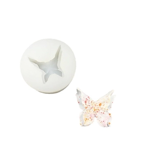 Double-layer butterfly silicone mold for fondant and baking with finished product demo