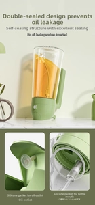 Kitchen oil sprayer with dual silicone seal rings and leak-proof inverted design