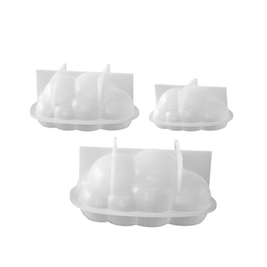 Set di tre stampi in silicone 3D a forma di nuvola per candele e artigianato in resina