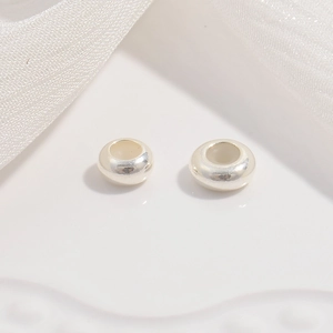 S925 sterling silver adjustable slider beads in two sizes for DIY jewelry making