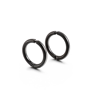 Titanium Stainless Steel Hoop Earrings Non Piercing Ear Clips Minimalist Hinged Punk Style For Men Women