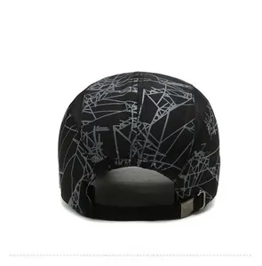 Detail of breathable quick-dry baseball cap with adjustable metal buckle and mesh fabric