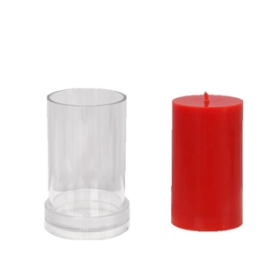 Clear acrylic cylindrical mold for DIY aromatherapy pillar candles and handmade soap