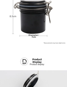 Black lash adhesive storage tank with airtight seal, 8.5cm height and 7cm diameter