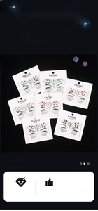 Detail of self-adhesive face gemstone stickers in vibrant colors for festivals
