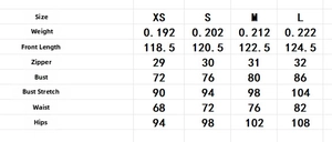 Detailed size chart for sweet embossed bubble grid dress with length and bust measurements