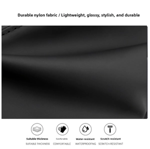 Macro detail of waterproof and scratch-resistant nylon fabric for men chest bag