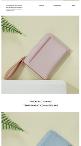 Detail of premium canvas mini commute bags in pink and blue with practical handles