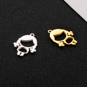 Stainless steel hollow girl pendants in gold and silver finish for DIY jewelry making