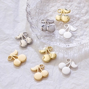 Cherry Shaped Alloy Charms Pendants For DIY Jewelry Making Necklaces Bracelets Earrings Accessories Matte Shiny Finish