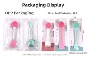 Spazzola viso in silicone a doppia faccia con dimensioni della confezione