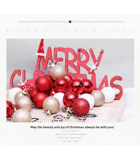 Detailed view of assorted Christmas ornaments with glitter, matte and plated finishes