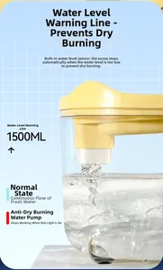 Internal view of smart pet water dispenser with 1500ML tank and anti-dry pump