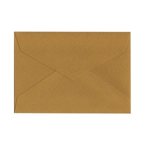 Textured brown V-flap envelope with linen finish for elegant invitations