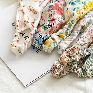 Ensemble de bandeaux à fleurs avec bandes élastiques pour coiffures féminines en couleurs variées