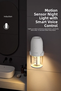 Wall-mounted smart fragrance diffuser with induction warm night light in bathroom